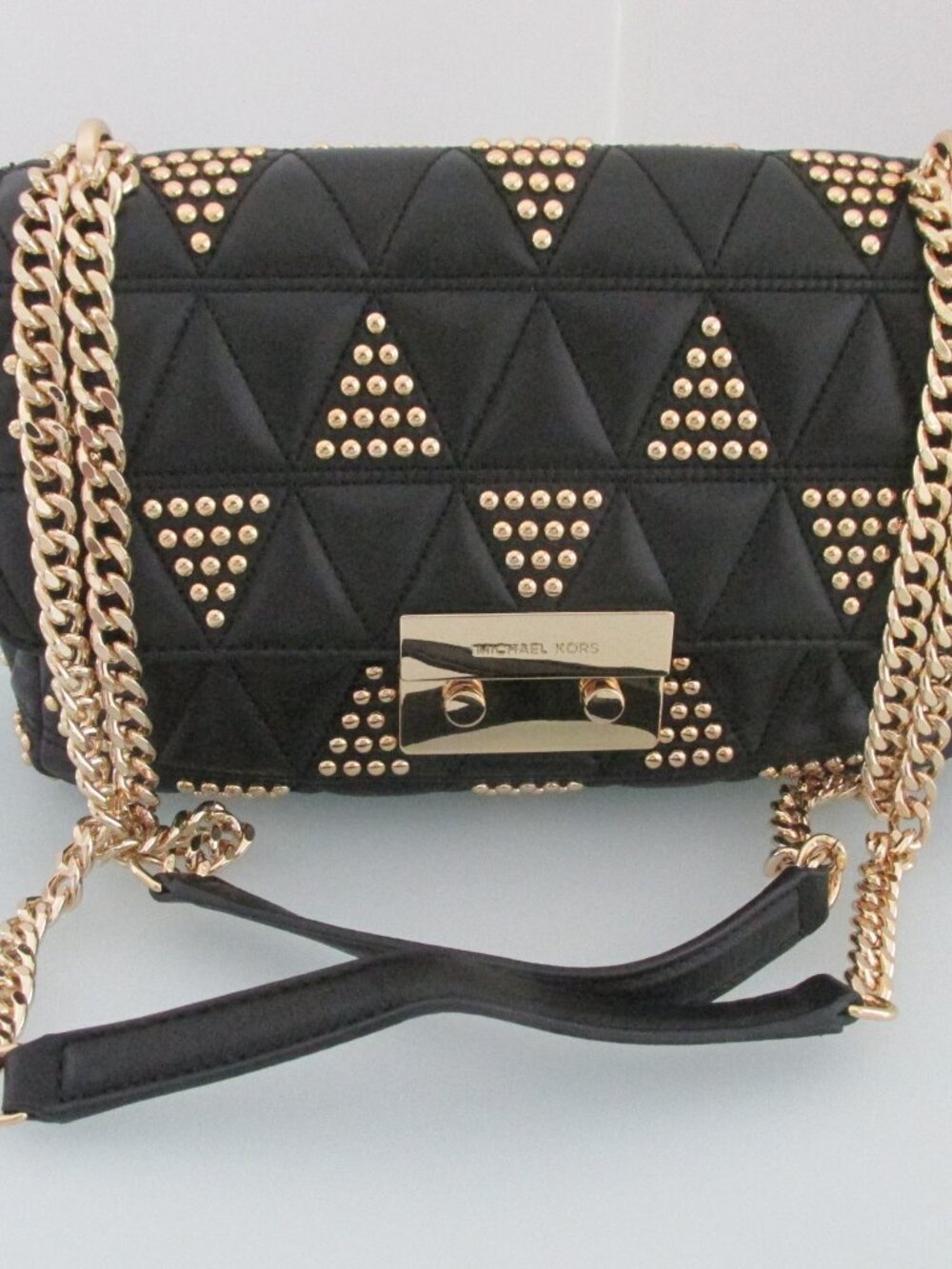 Michael Kors New Quilted/Studded Leather Shoulder Bag